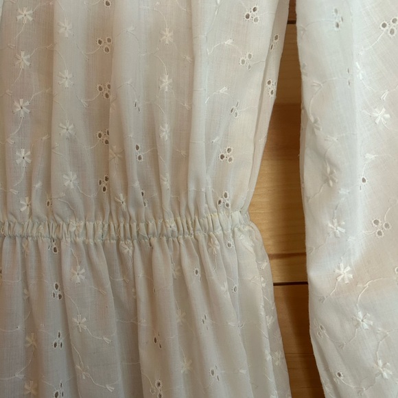 Vintage 70s Handmade Eyelet Maxi Dress - Picture 5 of 8